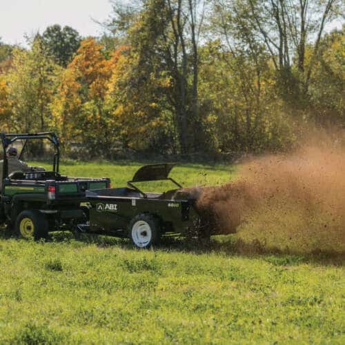 ATV/UTV ABI Manure Spreader For Sale In A Pasture